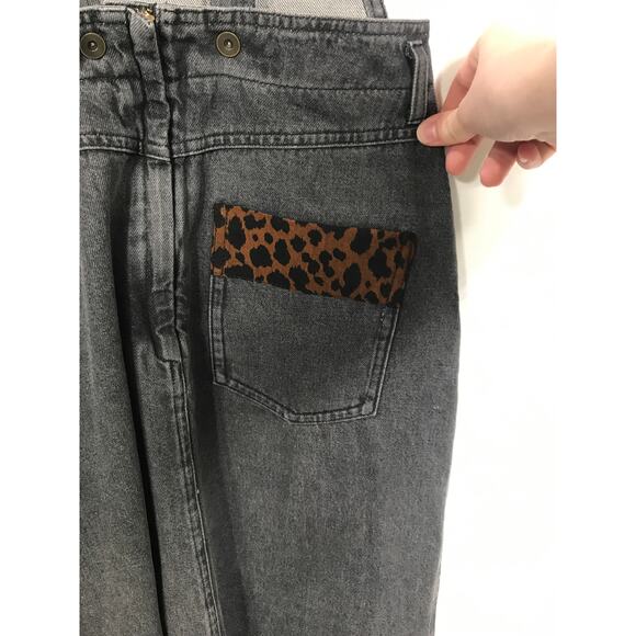 Nanushka Denim Convertible Dungaree Overall Bib Dress Skirt Women's Small 4/6 - Picture 5 of 13